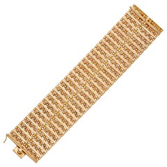 18 Karat Yellow Gold Retro Bracelet