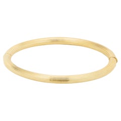 18 Karat Gelbgold gerippter Armreif