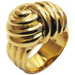 Bague à nœuds en or jaune 18 carats