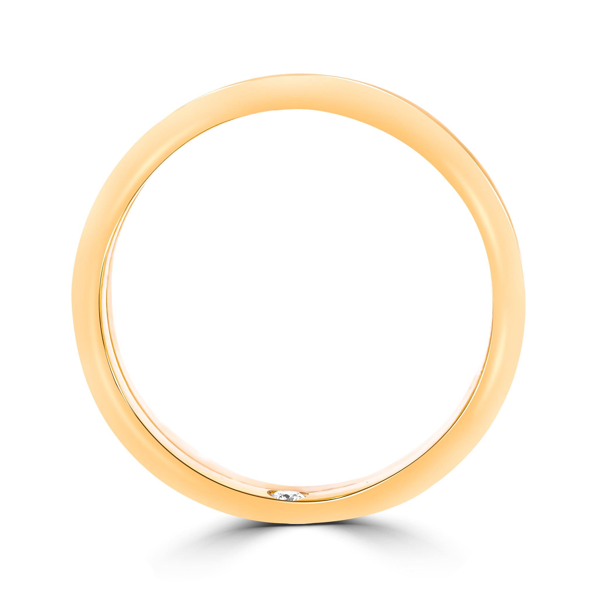 Bague en or jaune 18 carats avec insert de diamants Neuf - En vente à COTTESLOE, AU
