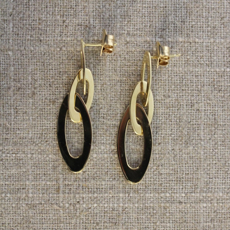 18 Karat Yellow Gold Roberto Coin Earrings For Sale at 1stdibs