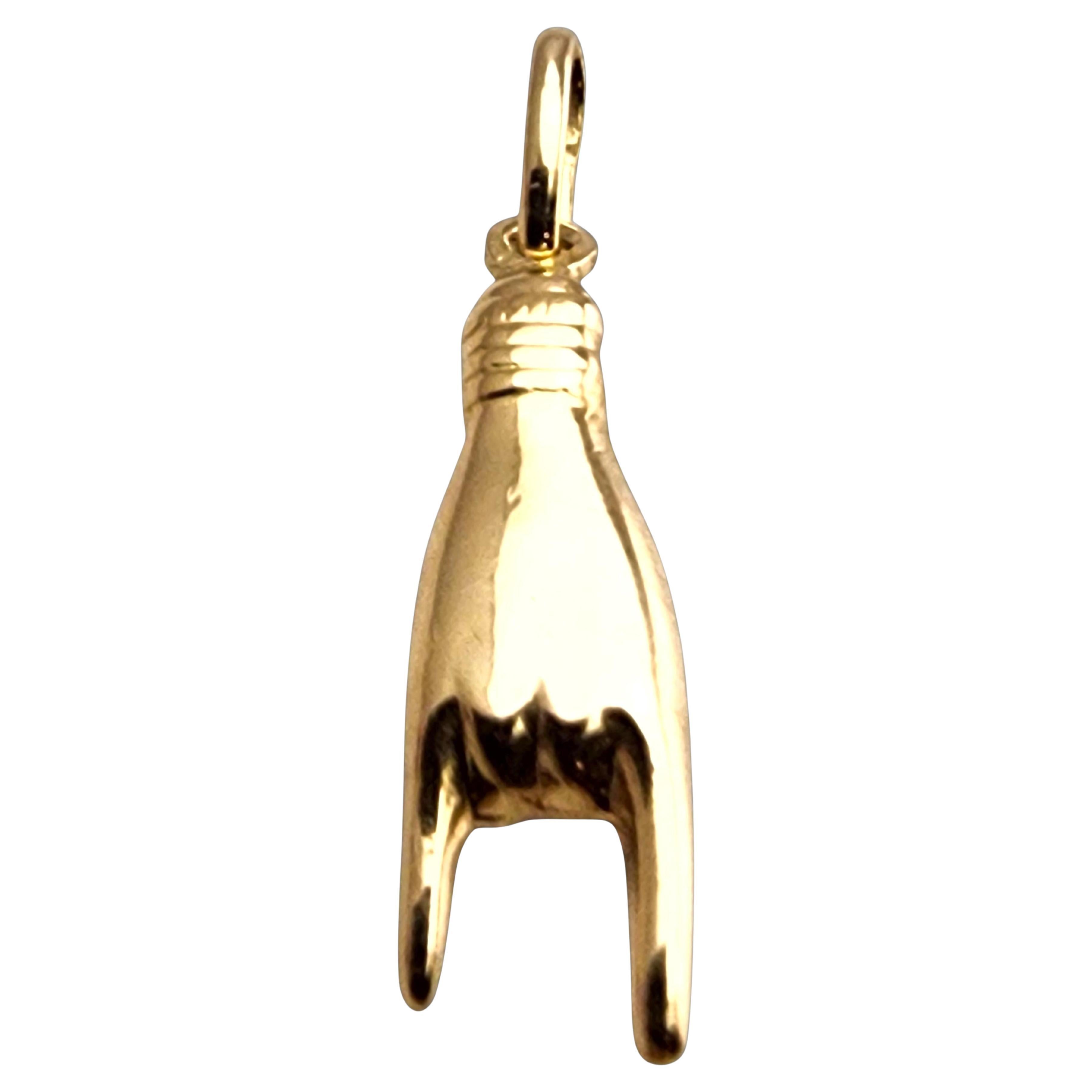 18 Karat Yellow Gold "Rock On" Pendant #24028