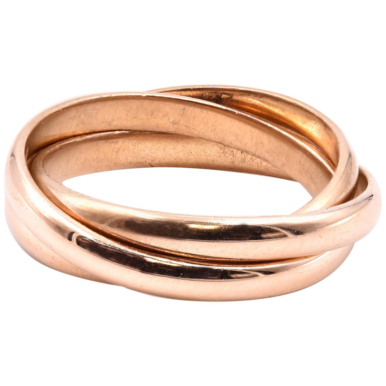 18 Karat Yellow Gold Rolling Ring