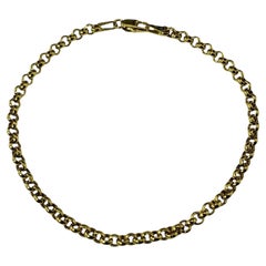 18 Karat Yellow Gold Rolo Chain Bracelet #20581