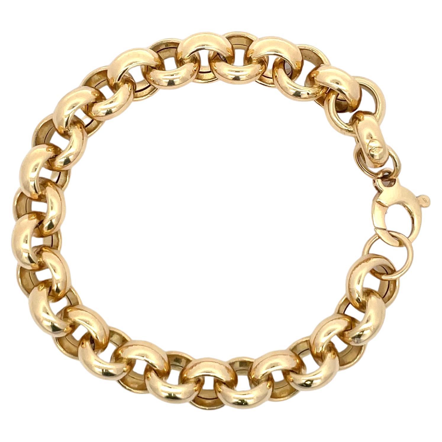 18 Karat Yellow Gold bracelet featuring 28 Rolo links weighing 20.6 Grams, made in Italy.
More Rolo links available 
11.6 MM Links
Search Harbor Diamonds