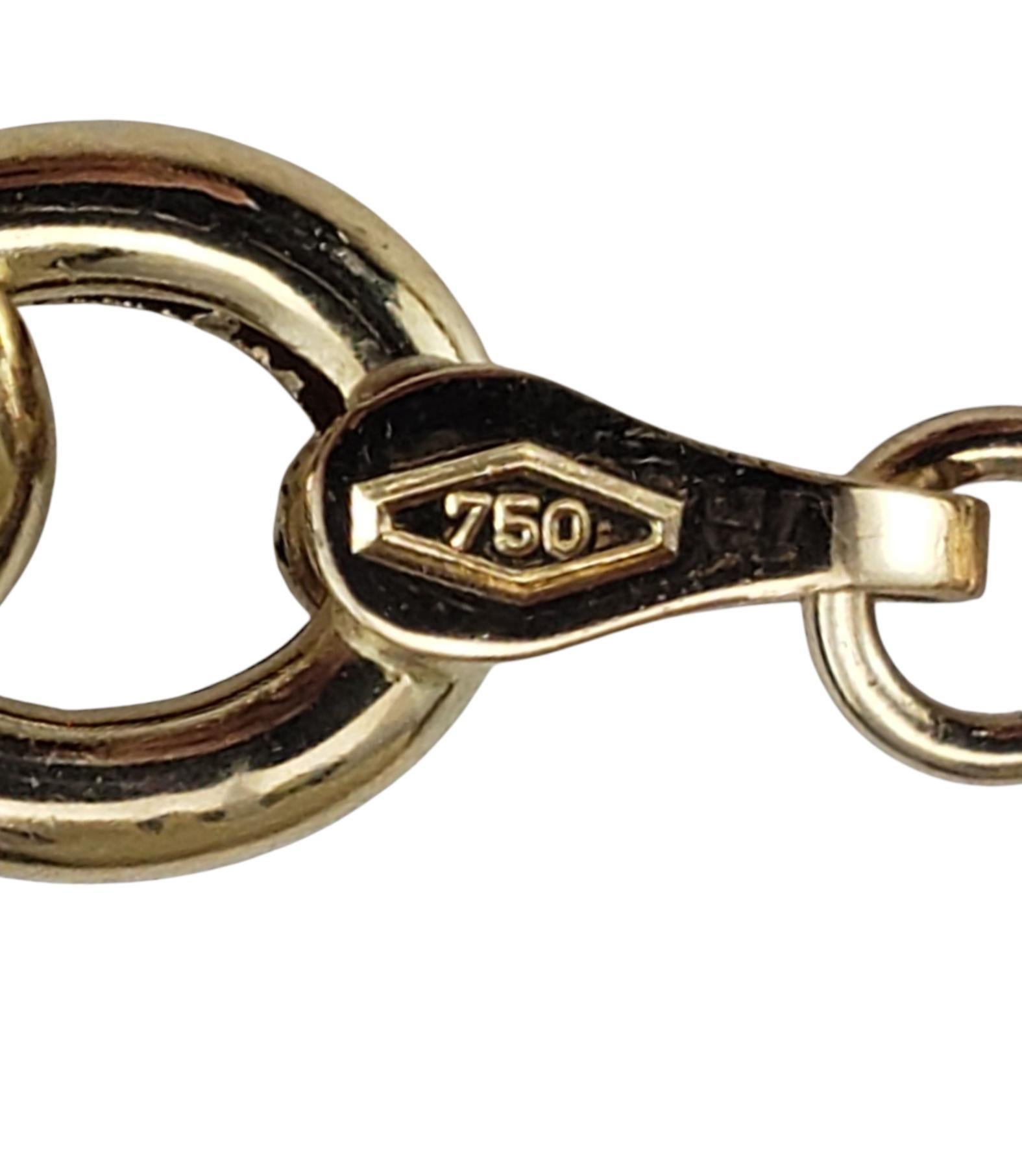 Women's 18 Karat Yellow Gold Rolo Link Chain Bracelet #21244