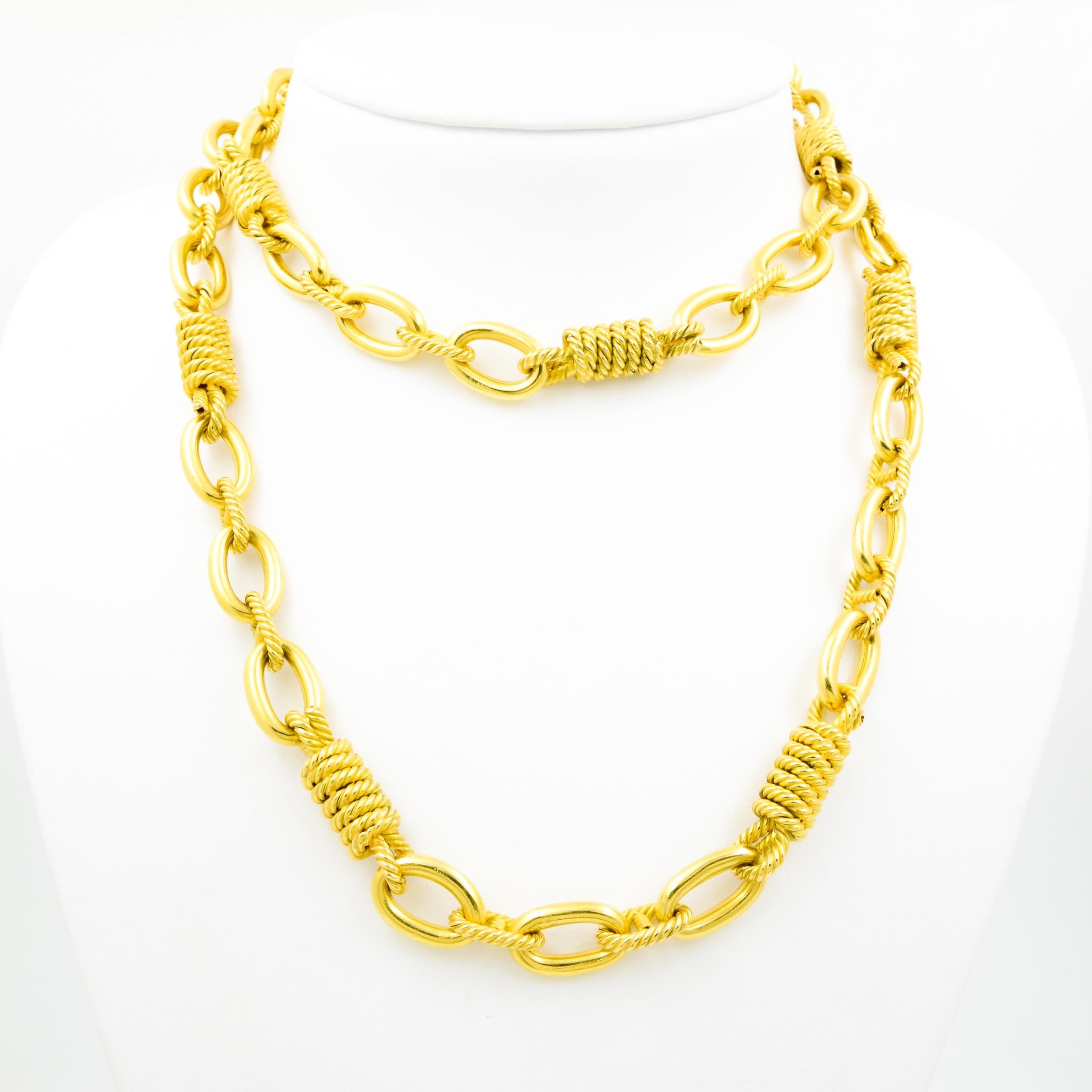 18 karat gold rope chain
