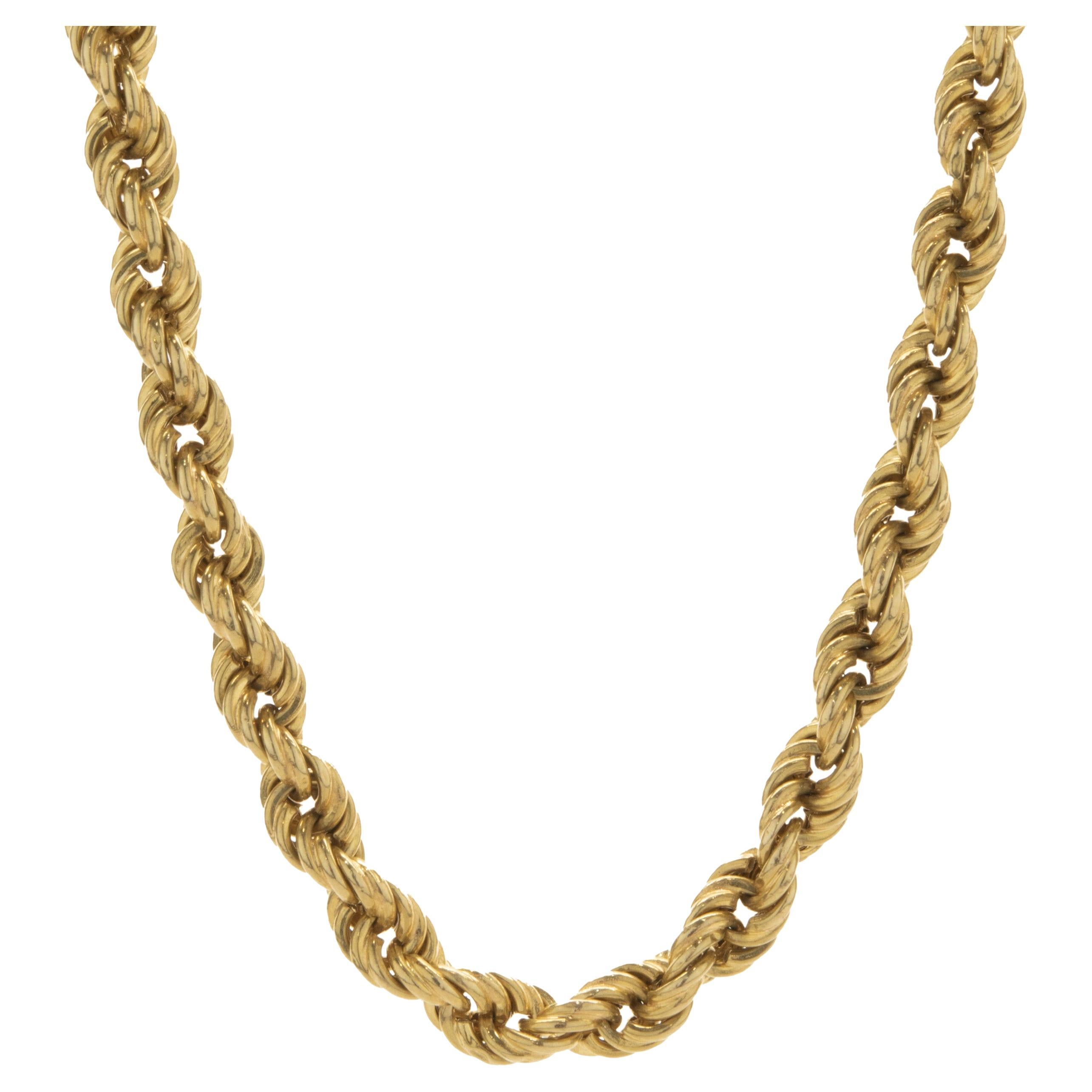 Amber 18 Karat Yellow Gold Rope Necklace at 1stDibs