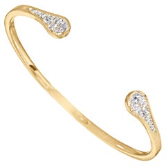 Bracciale in oro giallo 18 carati con diamante taglio rosa e diamante taglio brillante