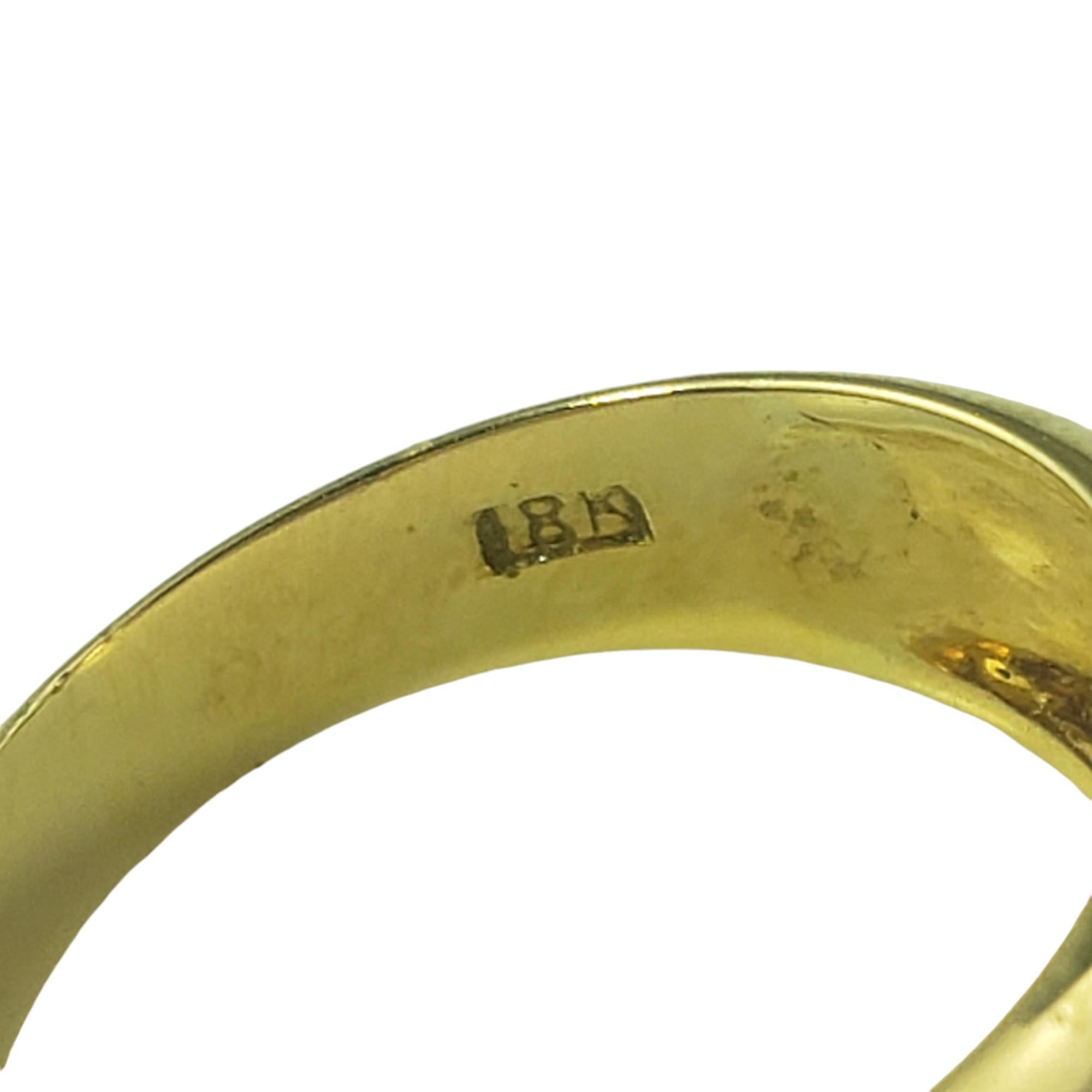 Women's 18 Karat Yellow Gold Ruby Diamond Ring Band Size 6.5  #19484 For Sale