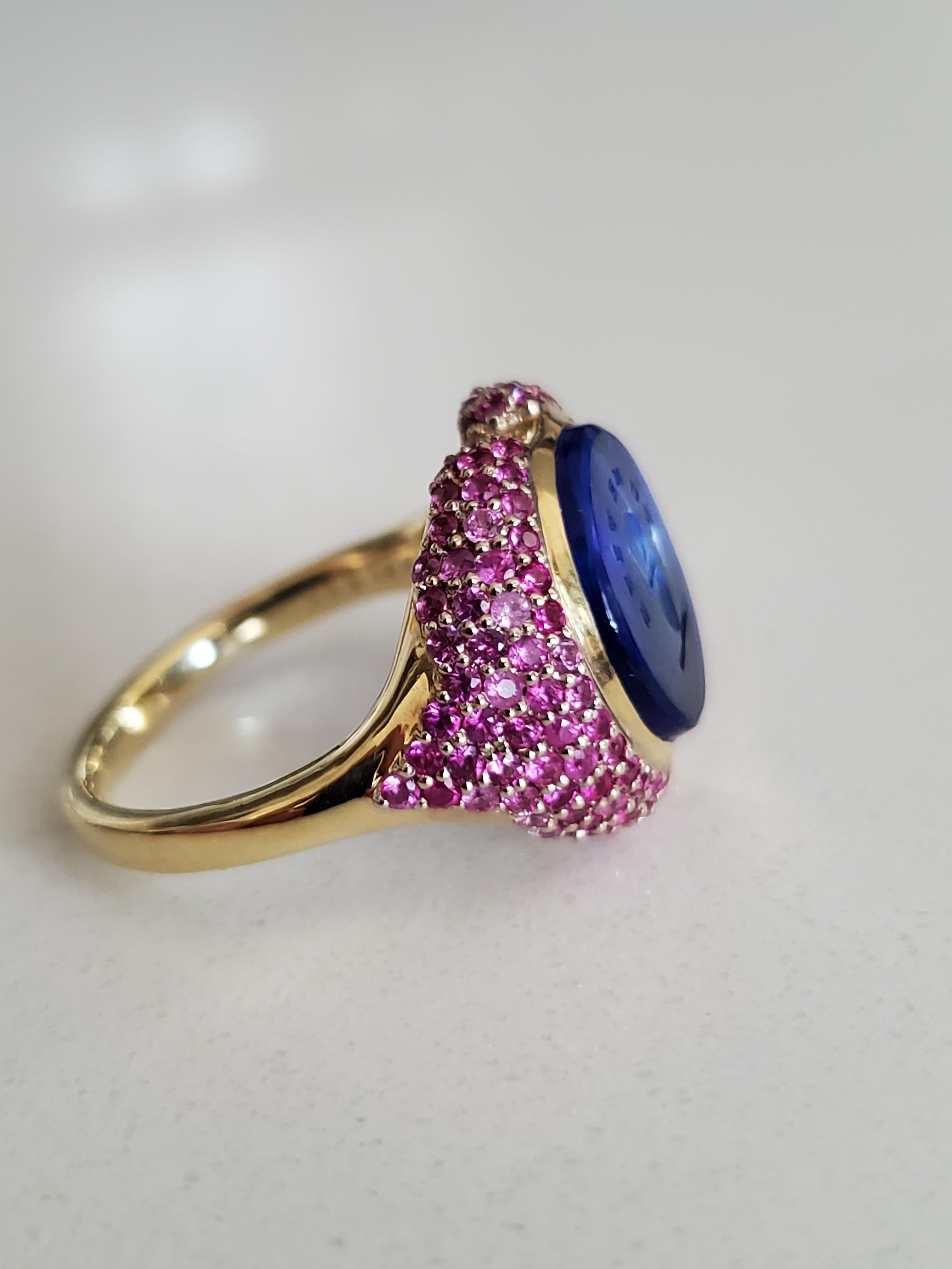 Bague ancienne Love Intaglio & Ruby en vente 5
