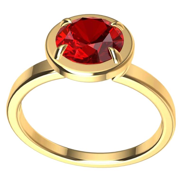 18 Karat Yellow Gold Ruby Ring