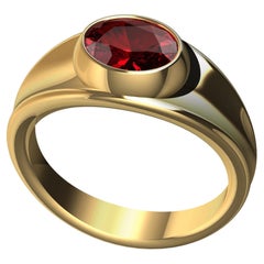 18 Karat Yellow Gold 1.55 Carat Ruby Sculpture Ring