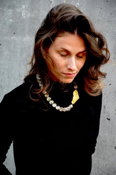 Contemporary 18 Karat Yellow Gold Rutile Quartz Necklace