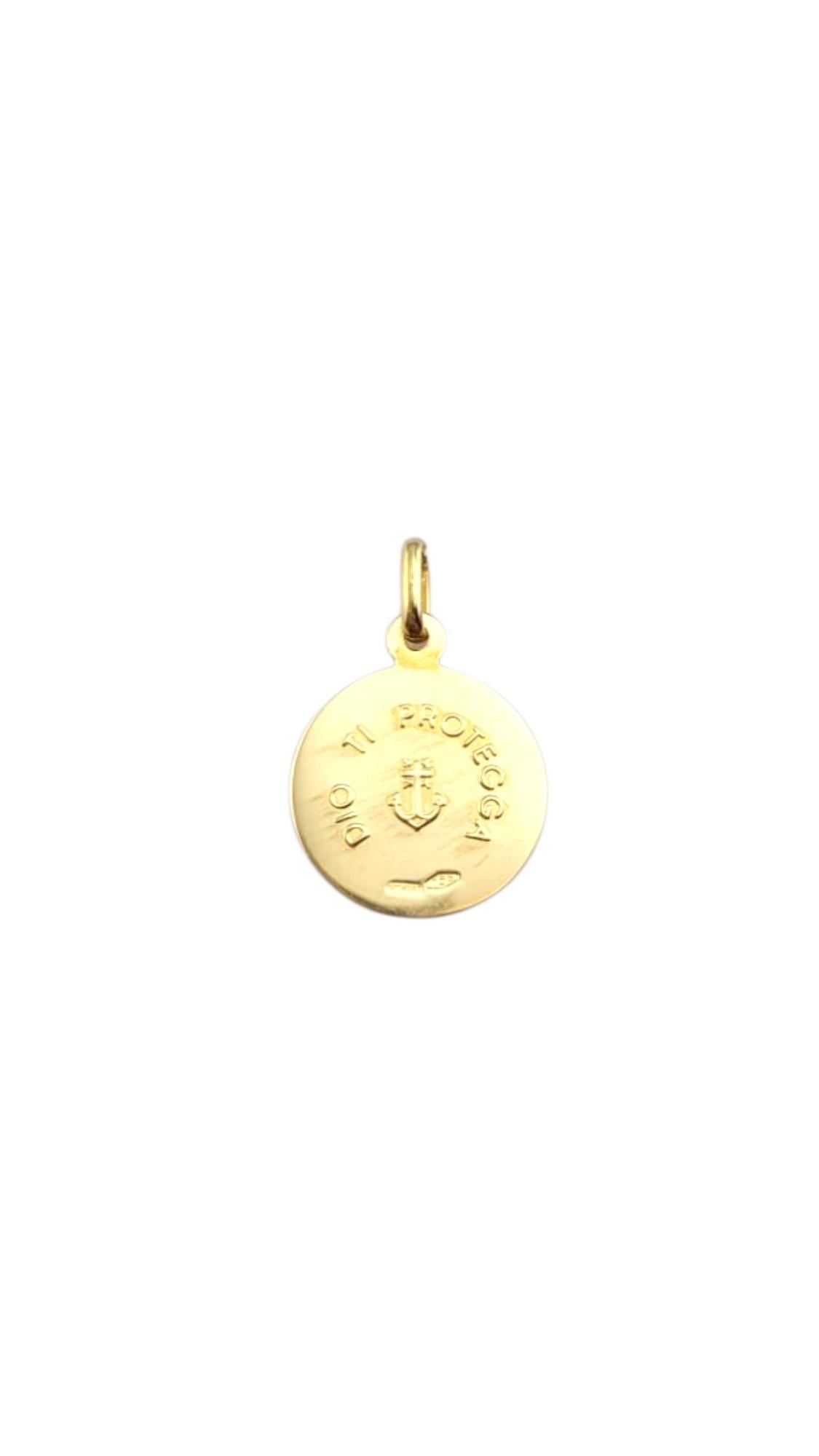 Medaglia religiosa in oro giallo 18 carati con il Sacro Cuore 