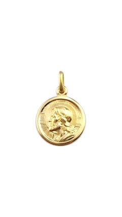 Ciondolo con medaglia religiosa "Dio ti porta" in oro giallo 18 carati #22249