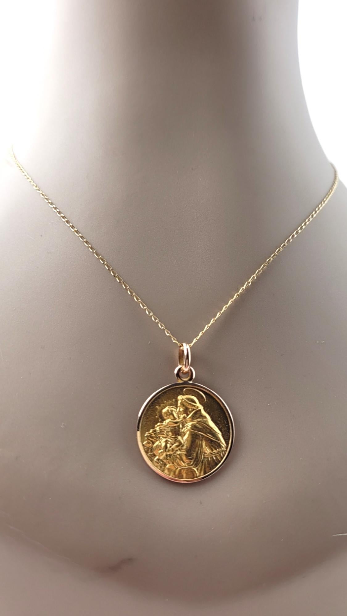 Charm en or jaune 18 carats Saint Antoine de Padua #20861 en vente 6