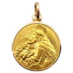 18 Karat Yellow Gold Saint Anthony of Padua Charm #20861