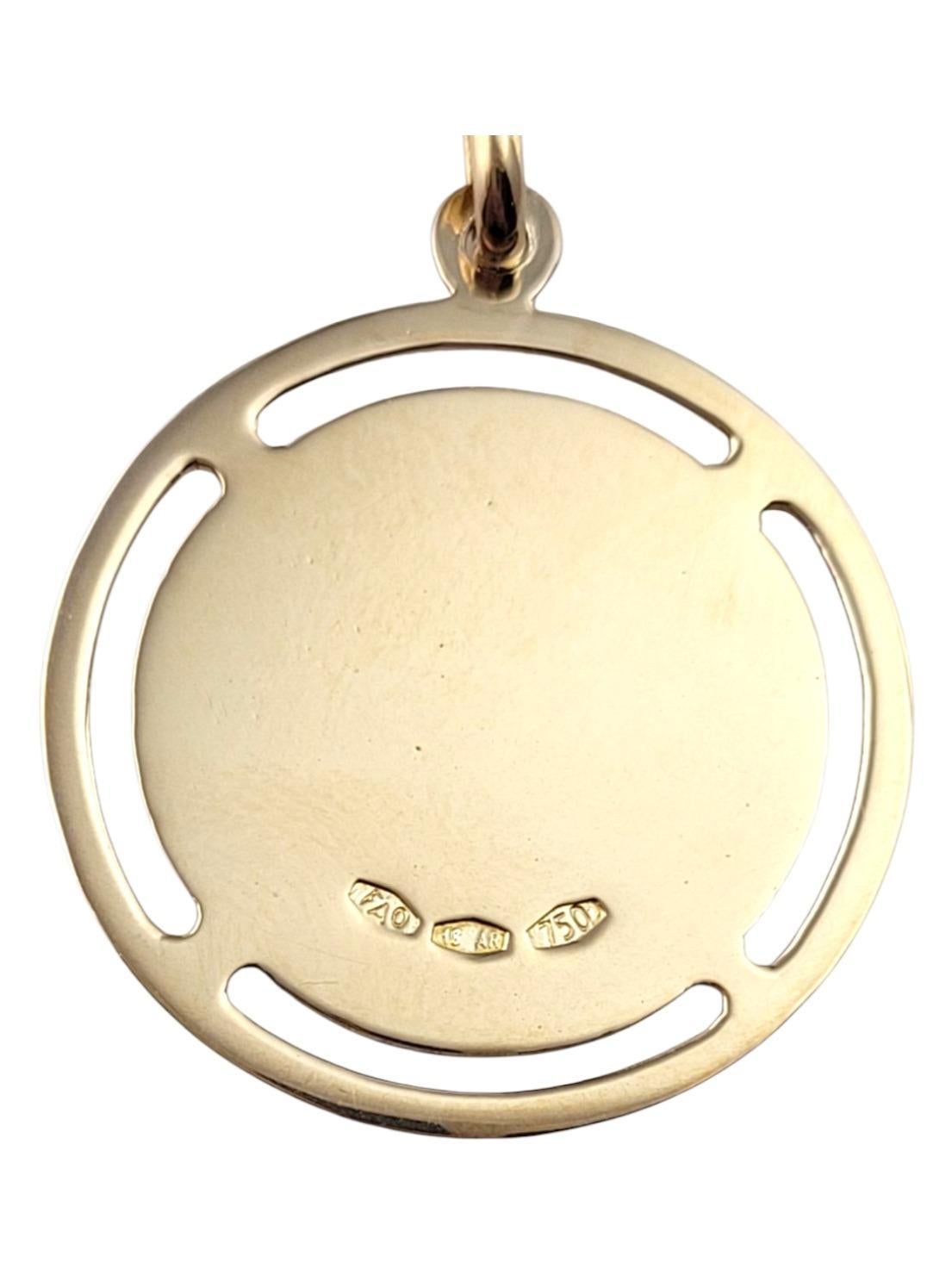 Ciondolo di San Cristoforo in oro giallo 18 carati #21484 in vendita 3
