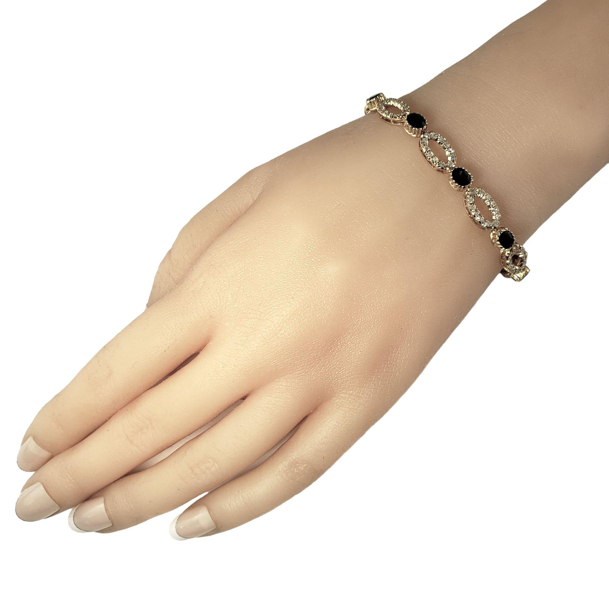 Armband aus 18 Karat Gelbgold mit natürlichem Saphir und Diamanten 1