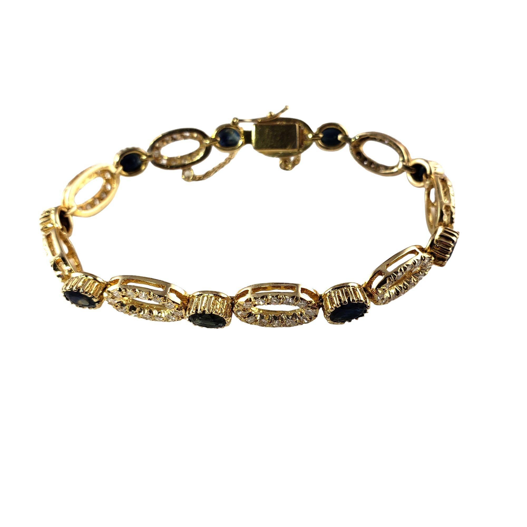 Armband aus 18 Karat Gelbgold mit natürlichem Saphir und Diamanten 4