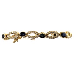 Armband aus 18 Karat Gelbgold mit natürlichem Saphir und Diamanten