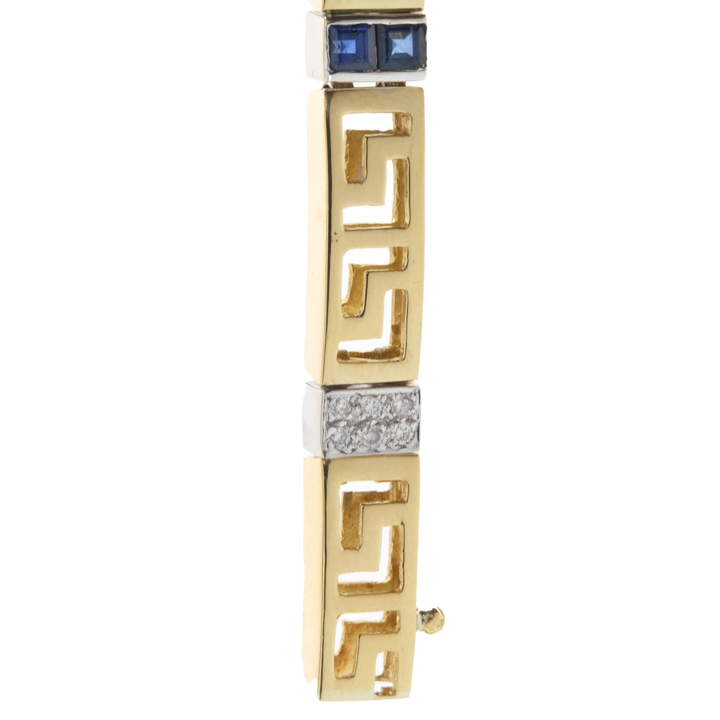 greek key bracelet gold