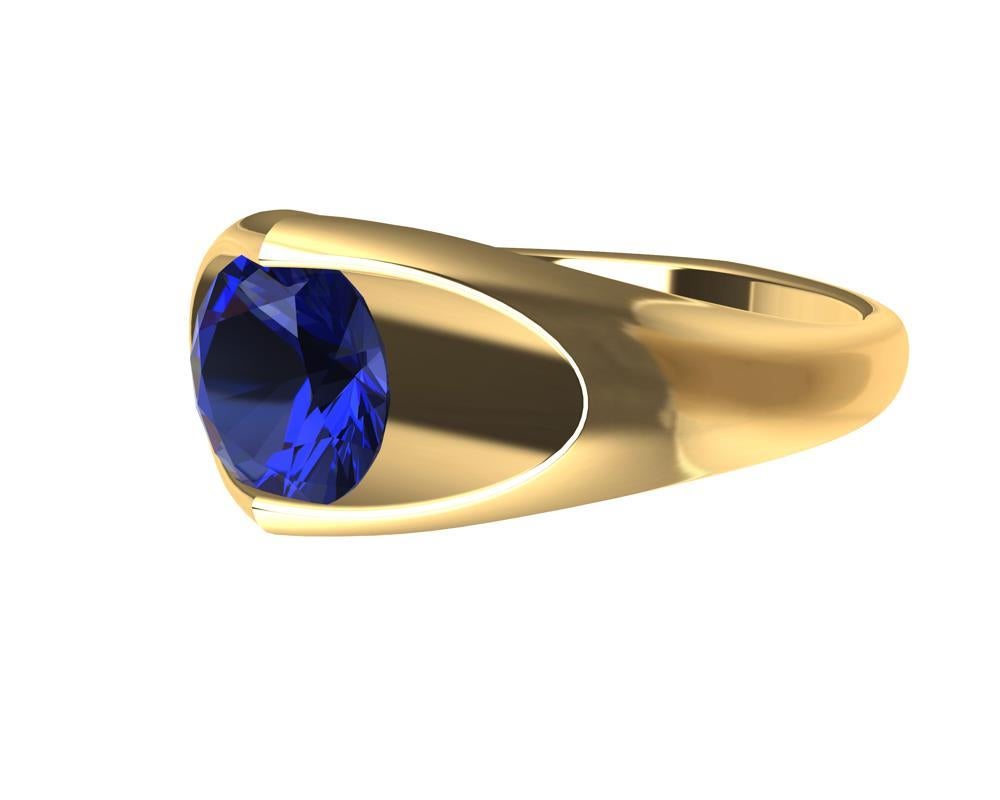  18 Karat Yellow Gold 6.3 mm Sapphire Soft V Sculpture Ring , Tiffany designer, Thomas Kurilla is going back to the vault of his creation concepts. Less is more in some cases . This women's being one. A soft V on the side of the shank  and simple