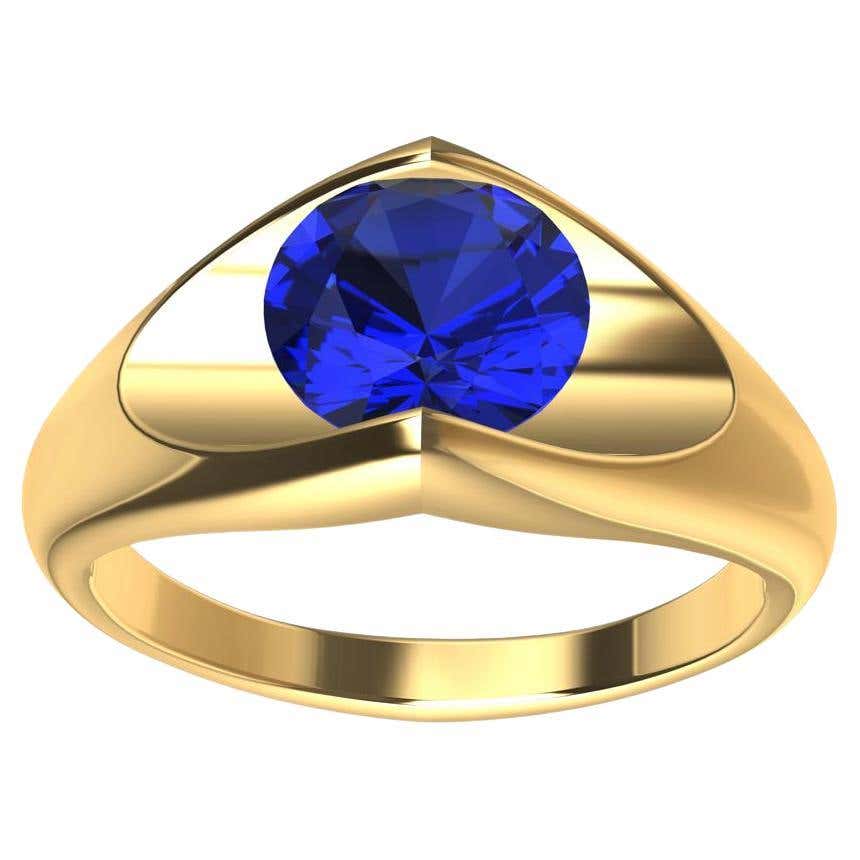 Customizable 18 Karat Yellow Gold Diamonds Soft Triangle Pyramid Ring ...