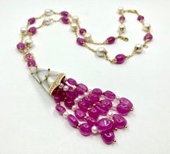 18 Karat Yellow Gold Sapphires and Diamonds Italian Necklace