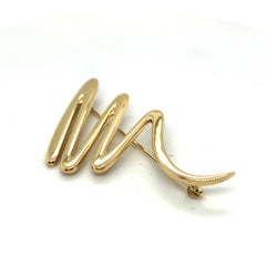 18 Karat Yellow Gold Scribble Brooch by Paloma Picasso for Tiffany & Co., 1983