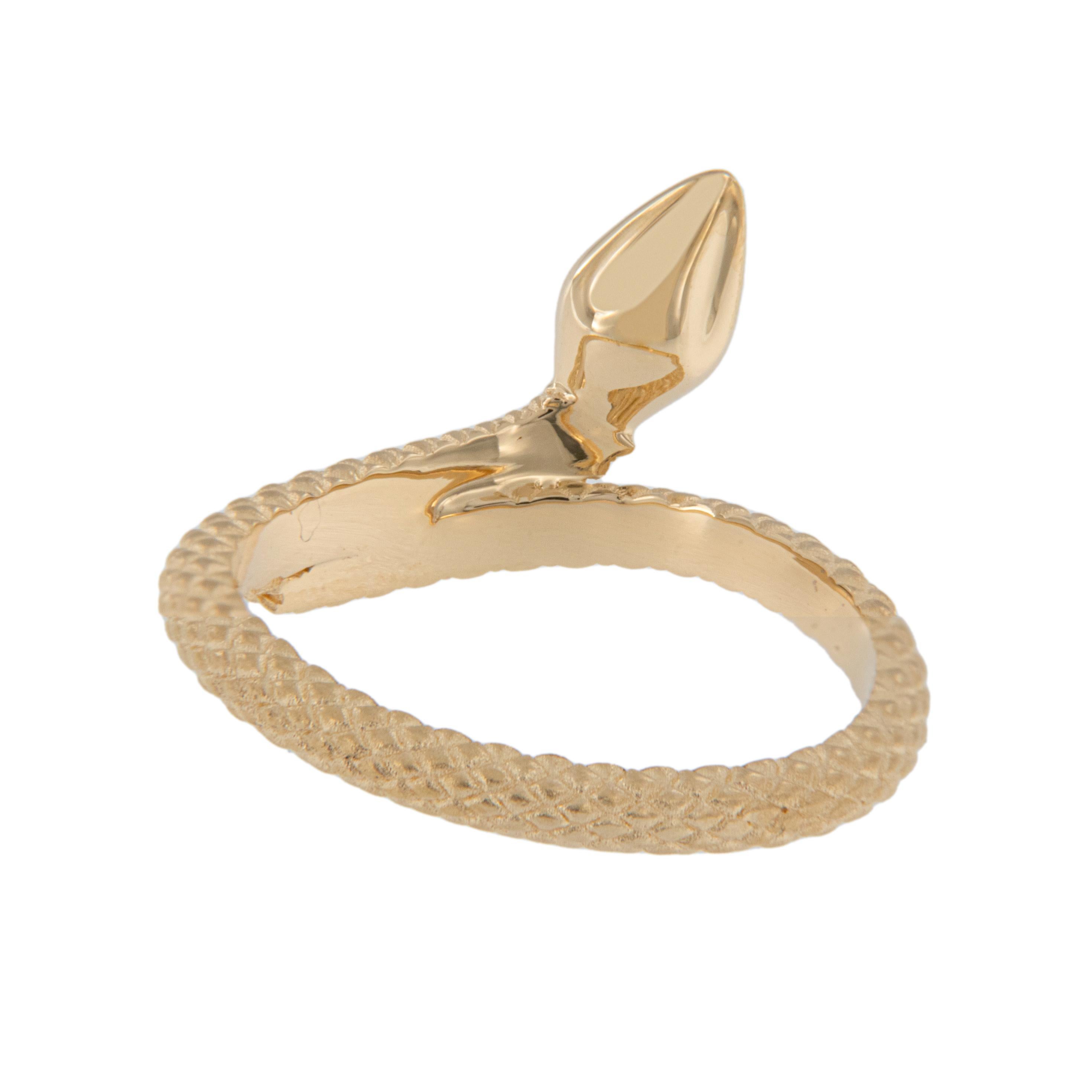 Women's 18 Karat Yellow Gold Serpent Ring 