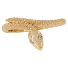 18 Karat Yellow Gold Serpent Ring 