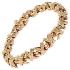 18 Karat Yellow Gold Signature X Bracelet by Tiffany & Co.