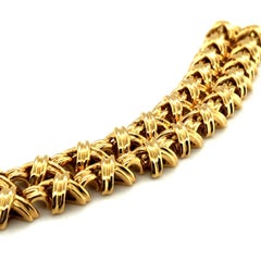 18 Karat Yellow Gold Signature X Collection Bracelet by Tiffany & Co.