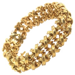 18 Karat Yellow Gold Signature X Collection Bracelet by Tiffany & Co.