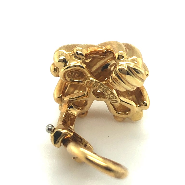 18 Karat Yellow Gold Signature X Collection Ear Clips by Tiffany and Co ...