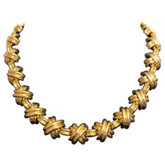 18 Karat Yellow Gold Signature X Collection Necklace by Tiffany & Co.
