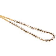 18 Karat Yellow Gold Single Line Uncut Diamond Necklace
