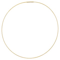 Collana contemporanea a filo unico in oro giallo 18 carati lunga 16 pollici