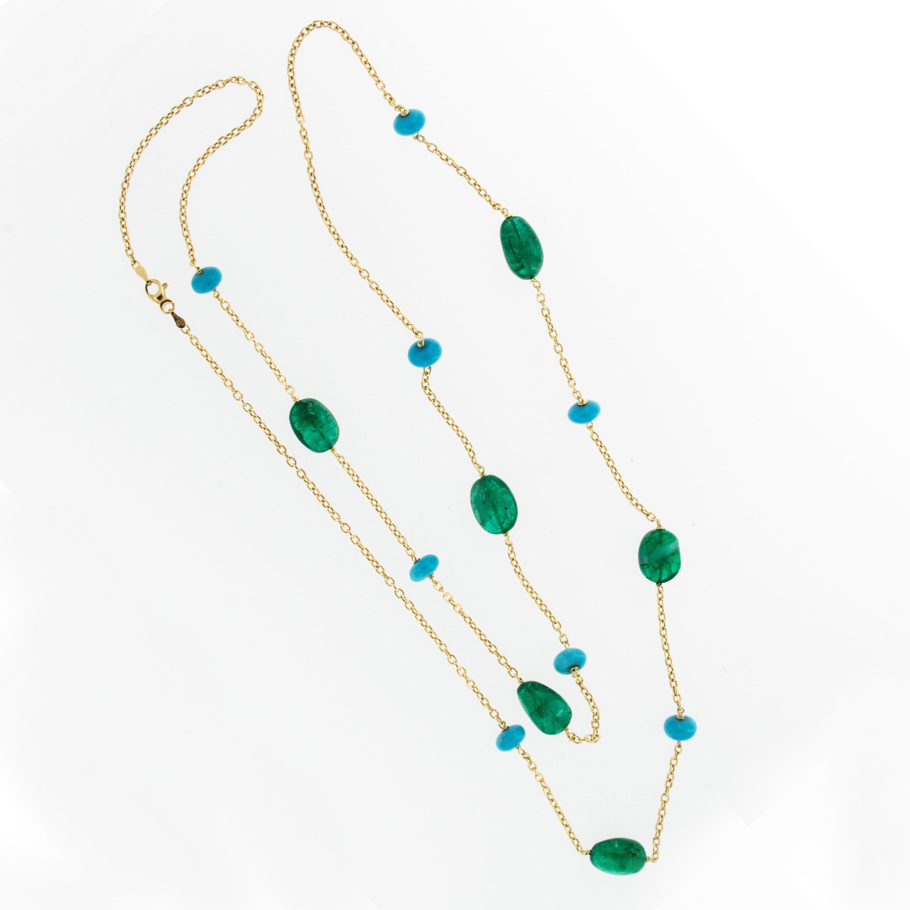 Goshwara is a company known for exceptional color gems. Go Beyond expectations & Go Beyond limits with this precious Sleeping Beauty Turquoise & Emerald whimsical necklace.  The Beyond Collection pieces are ‘One of a Kinds’ due to their stunning and