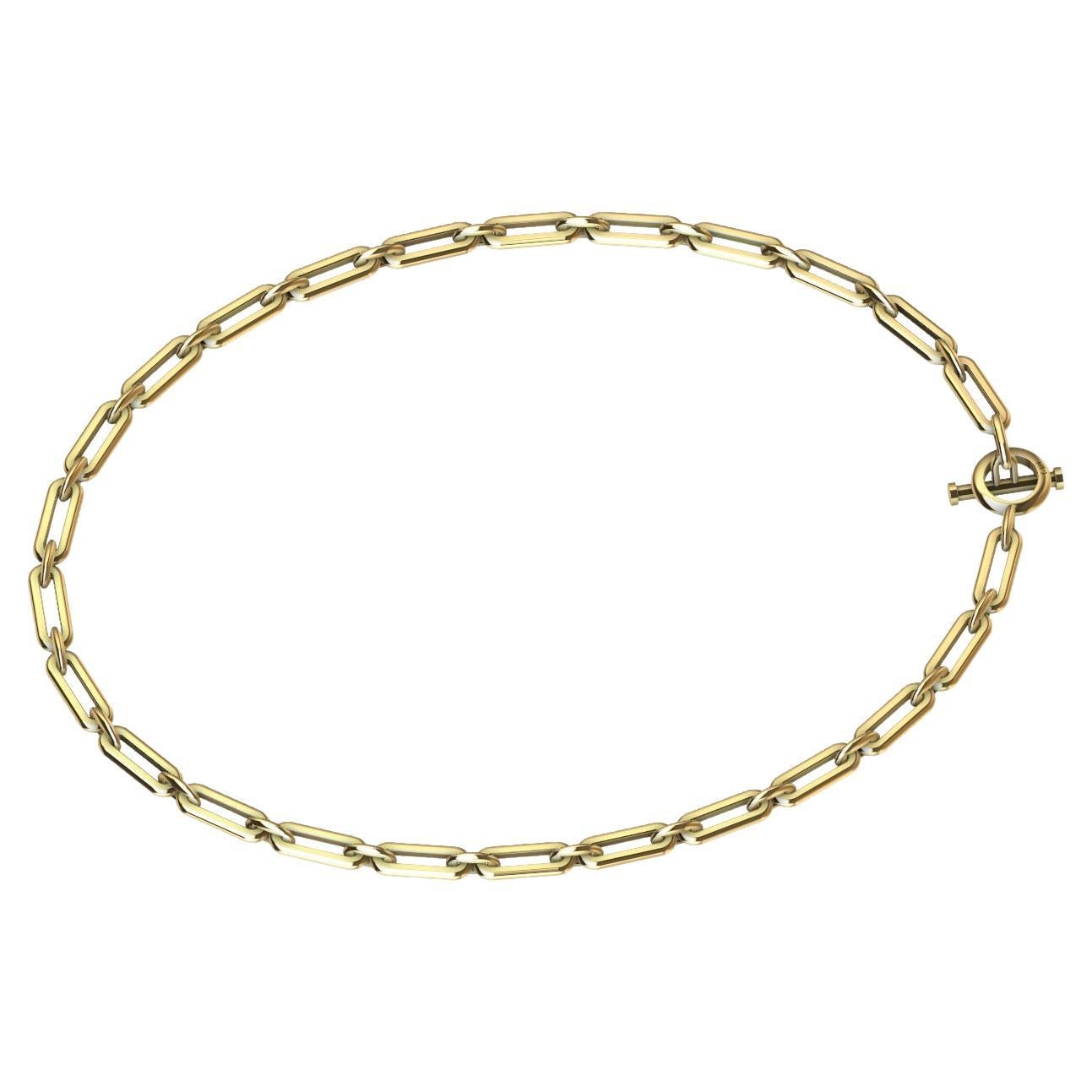 18 Karat Yellow Gold Small Link Chain Necklace