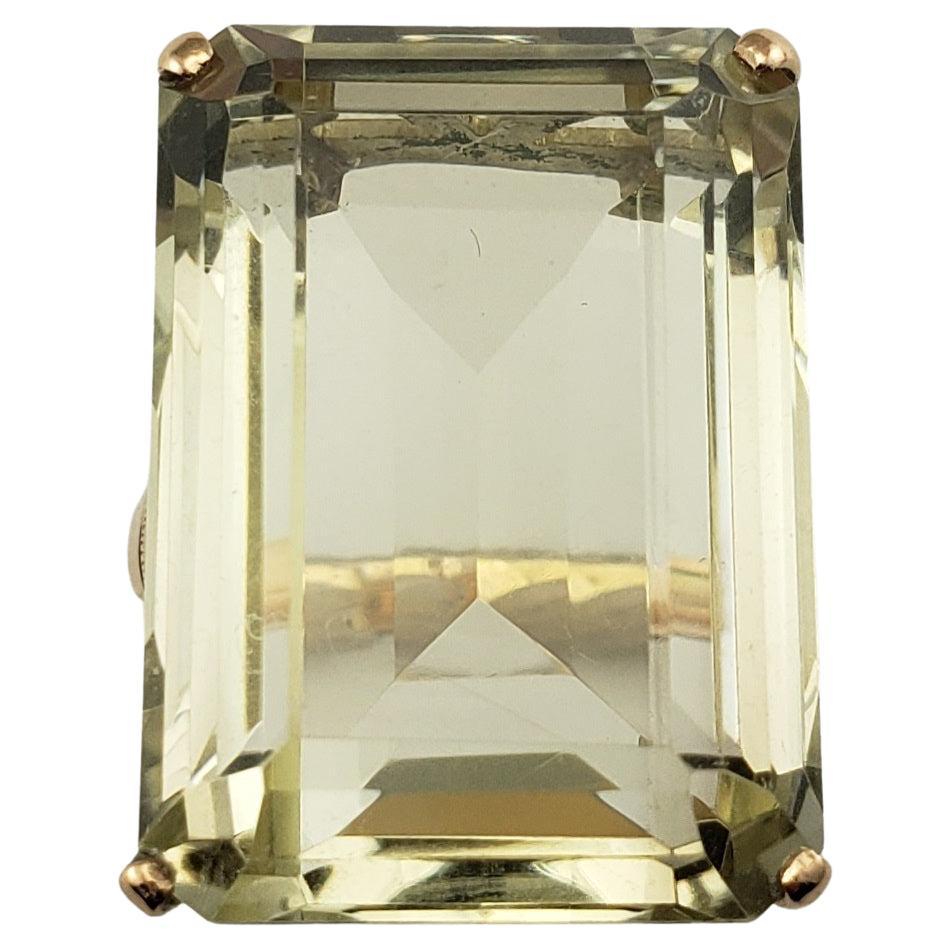 18 Karat Yellow Gold Smoky Quartz Ring  For Sale