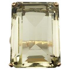 18 Karat Yellow Gold Smoky Quartz Ring