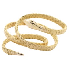 18 Karat Yellow Gold Snake Wrap Bracelet