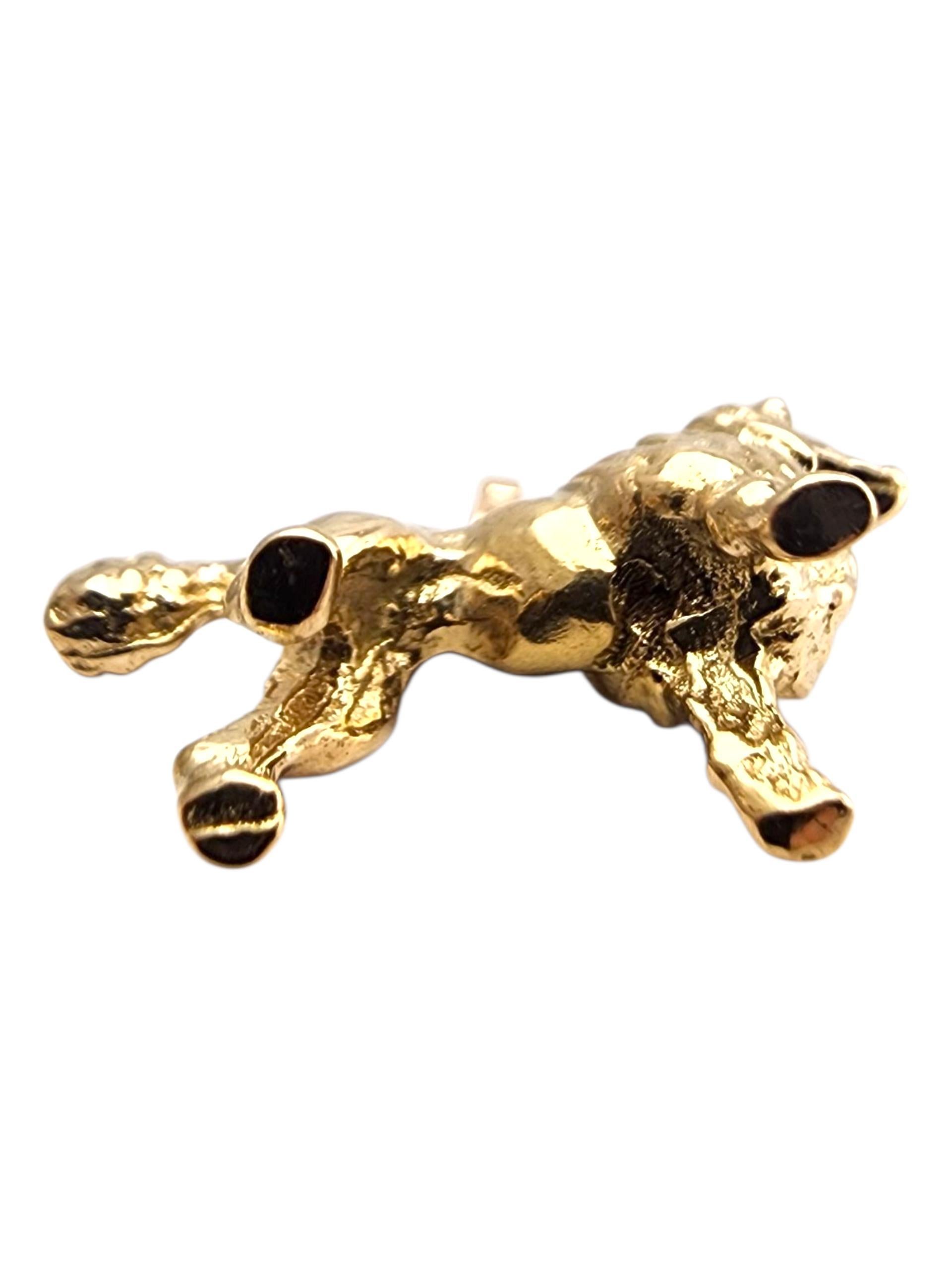 Or jaune 18 carats breloque chien de neige #23582 en vente 2