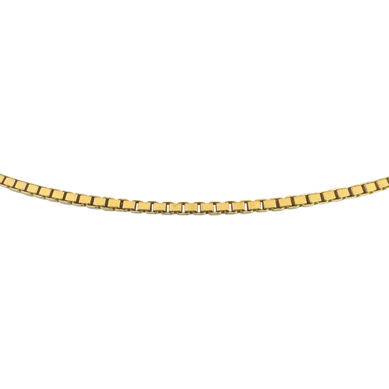 18 Karat Gelbgold massive Schachtelkette Halskette Italien  im Zustand „Gut“ in Guilford, CT