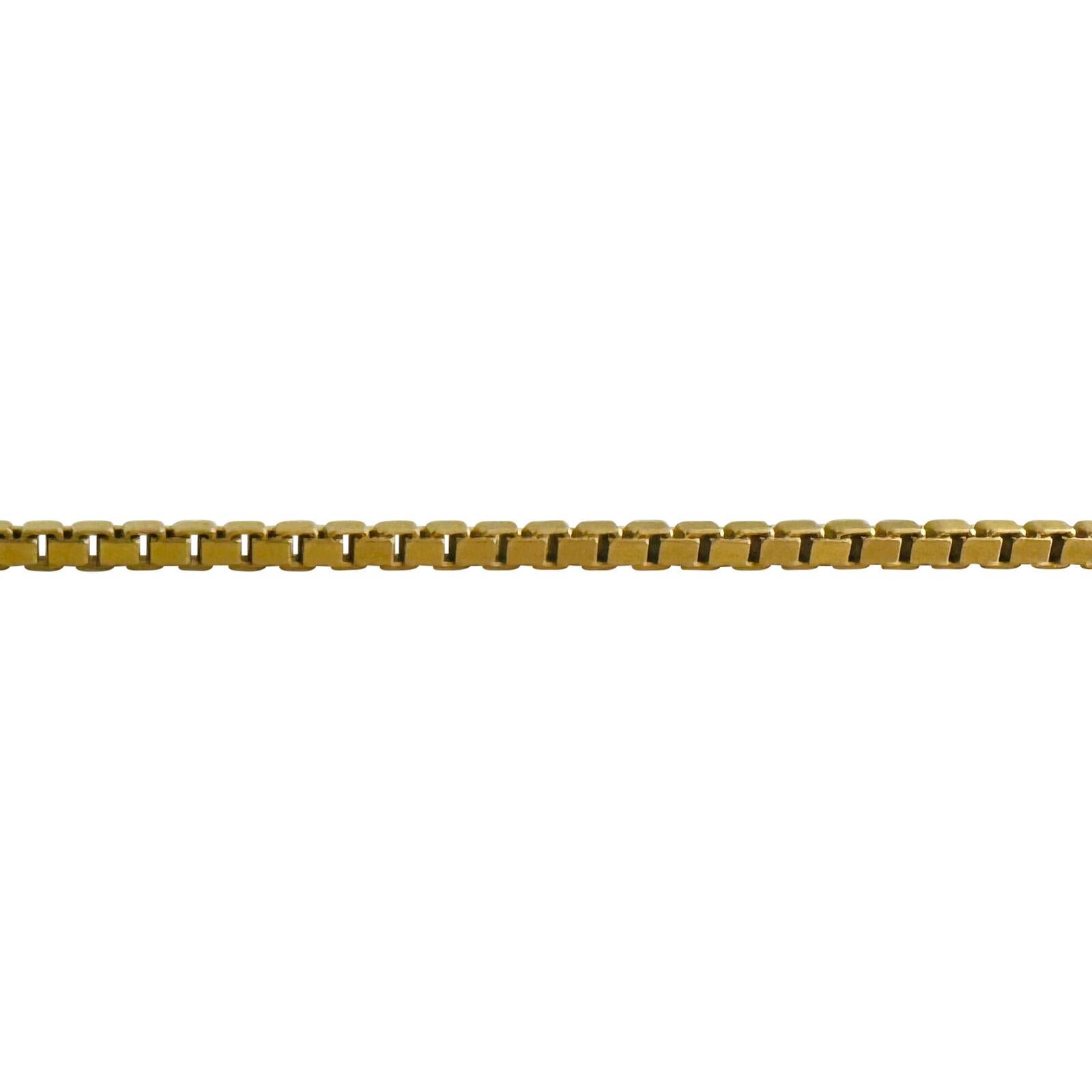 18 Karat Gelbgold massive Schachtelkette Halskette Italien  für Damen oder Herren