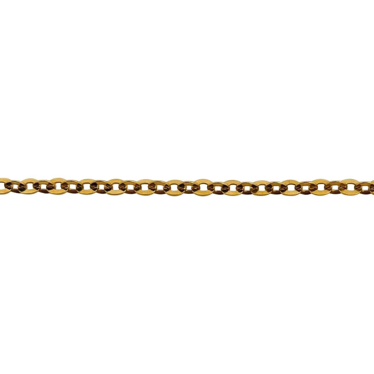 flat link gold chain