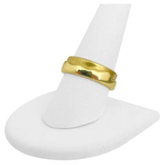 18 Karat Gelbgold Massiv Fancy Modernistischer Bandring Jane Koplewitz